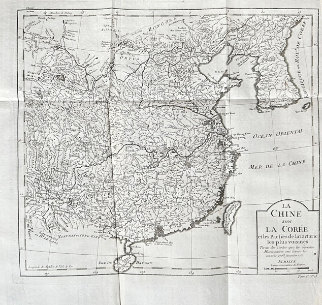 Abbot Antoine François Prévost (1697–1763) – Map of China, Korea