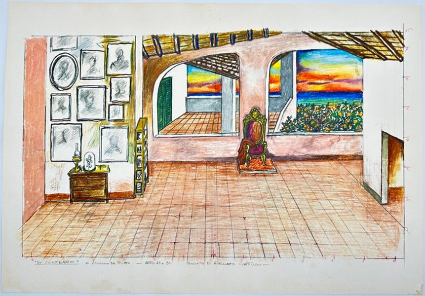 Renato Guttuso (1911-1987) – Room with Sea View – Silkscreen / Serigraph (c.1967)