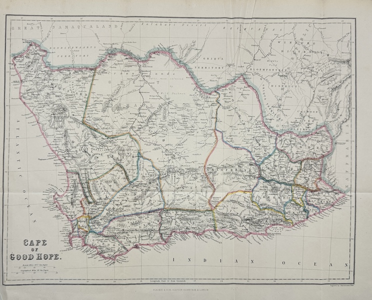 Blackie & Son - Map of Cape Peninsula in South Africa - Cape of Good Hope