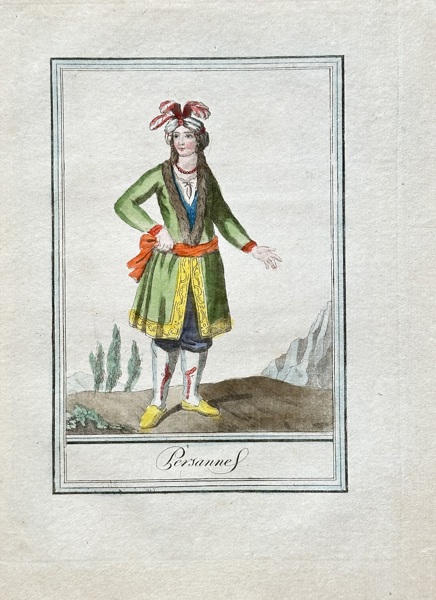 Jacques Grasset de Saint-Sauveur (1757–1832) – A Berrannes in Traditional Costume – Hand-coloured engraving (Circa 1800)