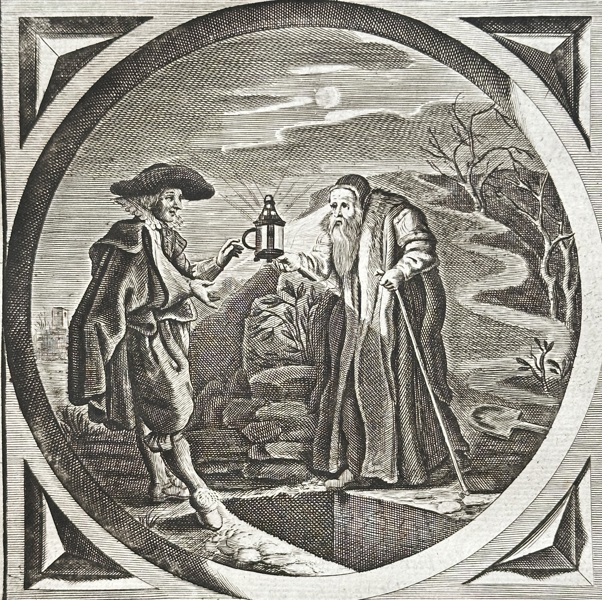 Jacob Cats (1577–1660) – Christian Considerations: I Hand Over the Lamp – Engraving (1620)