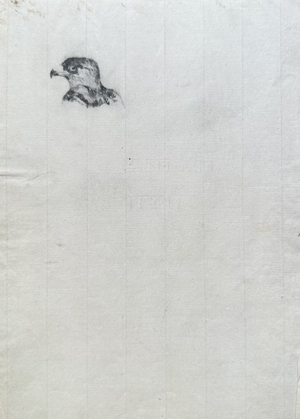Unknown Artist – Untitled (Study of a Bird) – Pencil on gridded paper (Circa 1900)