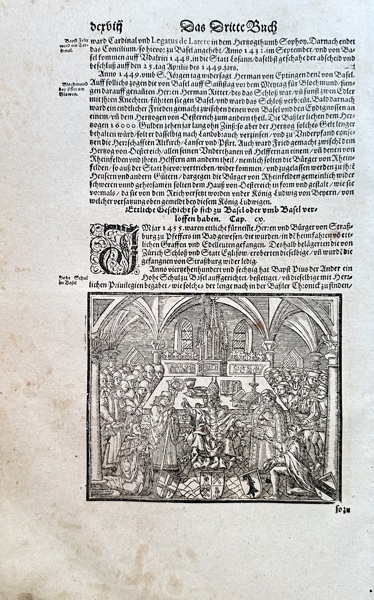 Sebastian Münster (1488–1552) – A Public Gathering – Woodcut (Circa 1550)
