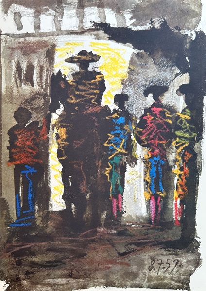 Pablo Picasso (1881–1973) – Plaza de Toros from the series 'Toros y Toreros' – Lithograph (1961)