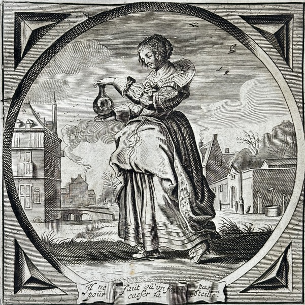 Jacob Cats (1577-1660) – Eerlicke Vryagie (Honest Courtship) – Engraving (circa 1618-1632)