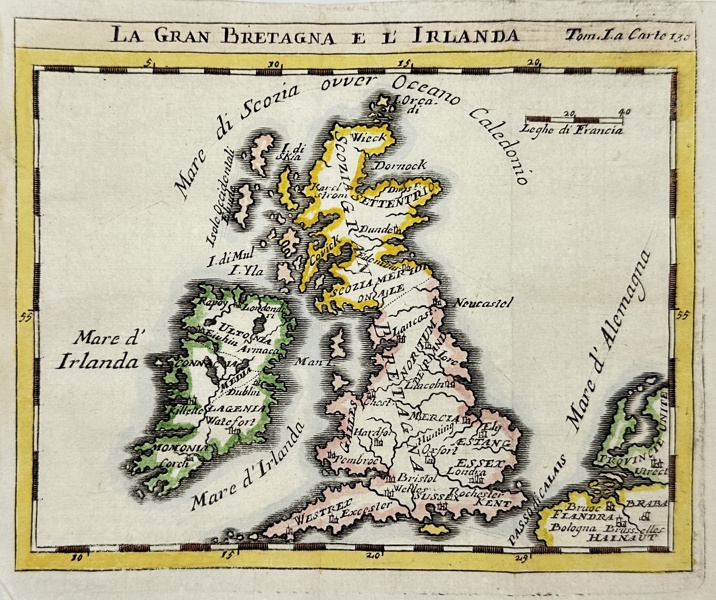 Nicholas Fils Sanson / Chevigny - Map of United Kingdom - England Ireland Northern Ireland Scotland Wales