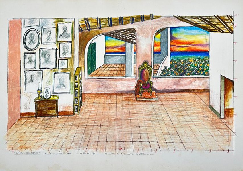 Renato Guttuso (1911-1987) – Room with Sea View – Silkscreen / Serigraph (c.1967)