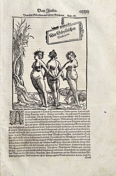 Sebastian Münster (1488–1552) – Von Italia (The Sibylline Books of Rome) – Woodcut (Circa 1570)