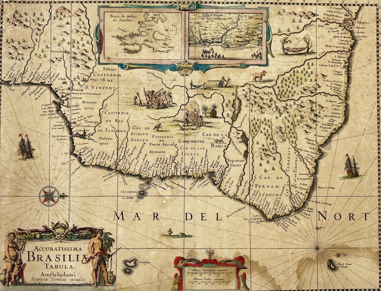 Willem Janszoon Blaeu - Map of Brazil - Novus Brasiliae Typus