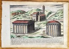 Giacomo Lauro (ca. 1583–1650) – Ruins of the Temples of Hercules and Fortuna Virilis – Hand-coloured Copperplate Engraving (Circa 1630)