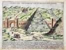 Giacomo Lauro (ca. 1583–1650) – The Pyramid or Sepulchre of C. Cestius near the Gate of St. Paul – Hand-coloured Copperplate Engraving (Circa 1630)