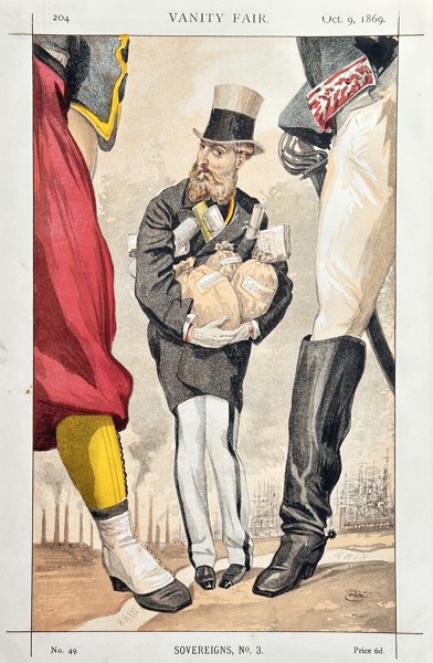 James Jacques Tissot (1836–1902) – Sovereigns, No. 3: Leopold II, King of the Belgians – Chromolithograph (October 9, 1869)