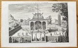 John Harris (fl. 1686–1730) – A View of a Pagan Temple (East Asian) – Copperplate Engraving (Circa 1730)
