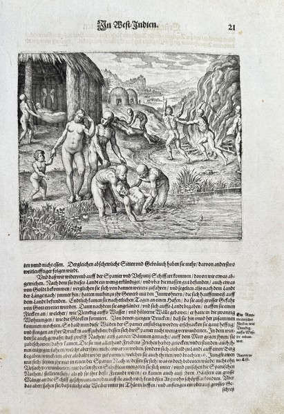 Theodor de Bry (1528–1598) – In the West Indies: Mourning Ceremony and Savage Customs – Engraving (Circa 1594)