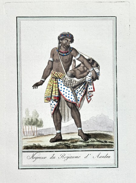 Jacques Grasset de Saint-Sauveur (1757–1810) – Woman of the Kingdom of Ardra (Allada) (Négresse du Royaume d'Aardra) – Hand-coloured Engraving (Circa 1796)
