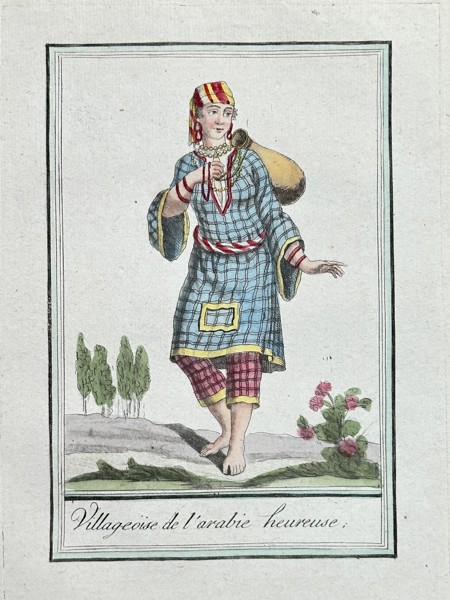 Jacques Grasset de Saint-Sauveur (1757–1810) – Villager of Arabia Felix (Villageoise de l'Arabie heureuse) – Hand-coloured Engraving (Circa 1796)