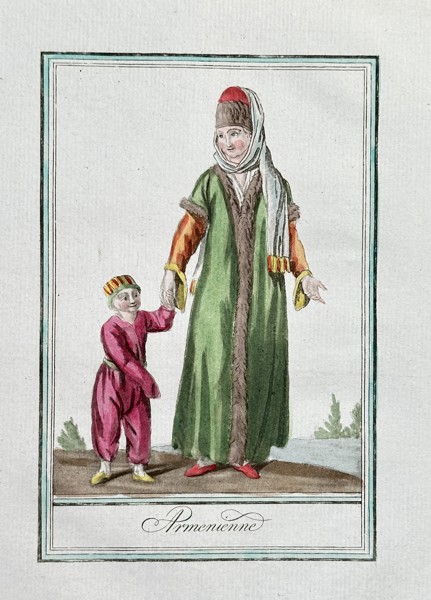 Jacques Grasset de Saint-Sauveur (1757–1810) – Armenian Woman (Armenienne) – Hand-coloured Engraving (Circa 1796)