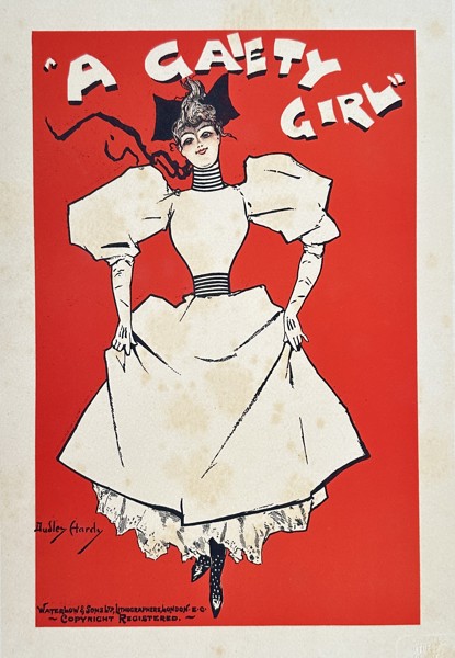 Dudley Hardy (1867–1922) – A Gaiety Girl (Poster Miniature) – Lithograph (Circa 1896)