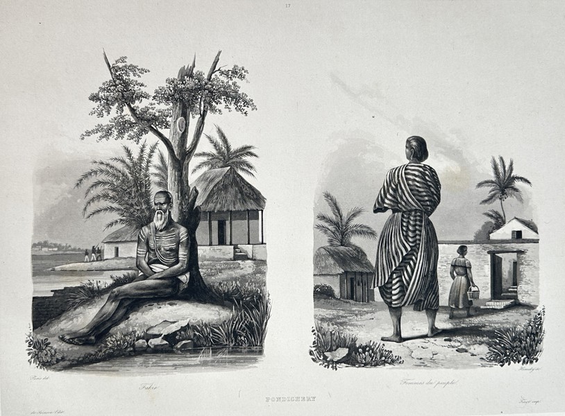 Louis Auguste de Sainson (1800–1877) – Population of a Pacific Island – Engraving (Circa 1833)