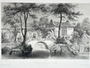 Arthus Bertrand (fl. 1840s) – Interior of a Chinese Garden in Canton – Lithograph (Circa 1845)