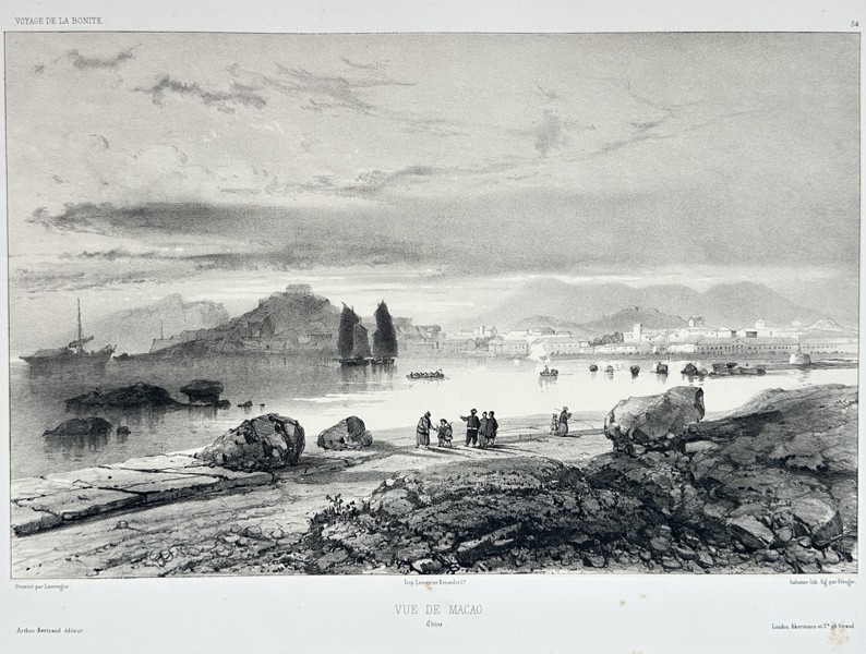 Arthus Bertrand (fl. 1840s) – View of Macao – Lithograph (Circa 1845)