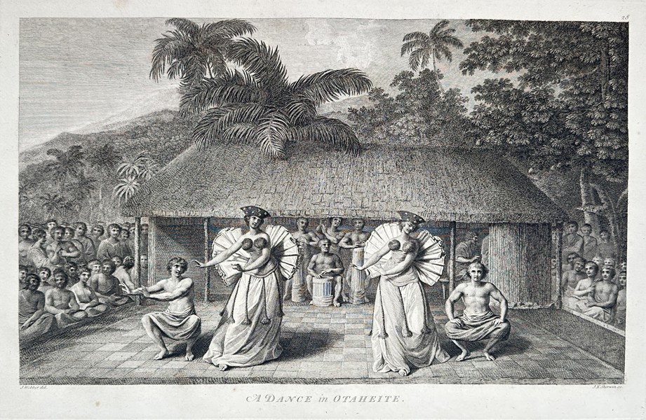 John Webber (1751–1793) – A Dance in Otaheite – Engraving - Large Folio (1784)