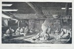 John Webber (1751–1793) – The Inside of a House in Nootka Sound – Engraving - Large Folio (1784)