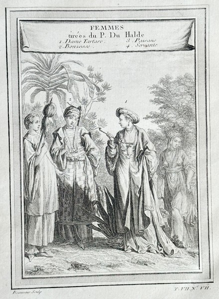 Antoine-François Prévost (1697–1763) – Women, Taken from Father Du Halde – Engraving (Circa 1749)