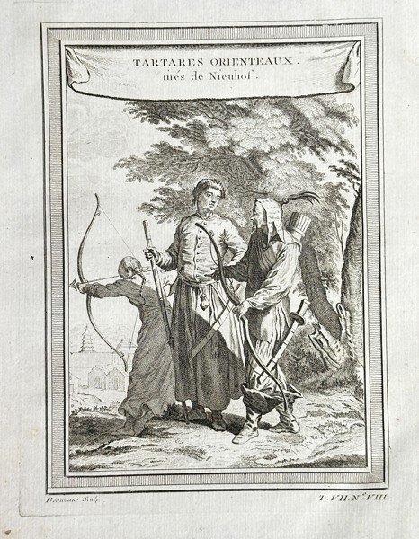 Antoine-François Prévost (1697–1763) – Oriental Tartars, Taken from Nieuhof – Engraving (Circa 1749)