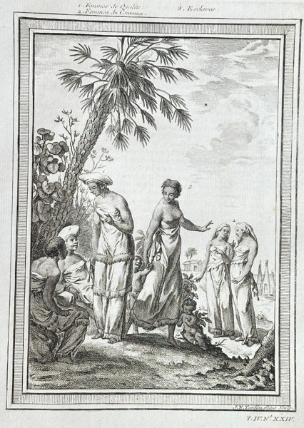 Antoine-François Prévost (1697–1763) – Women of Quality and Slaves of Guinea – Engraving (Circa 1748)