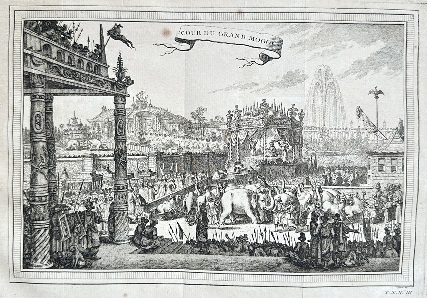 Antoine-François Prévost (1697–1763) – Court of the Great Mogul – Engraving (Circa 1750)