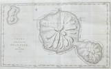 John Hawkesworth (1715–1773) – Chart of the Island Otaheite, Surveyed by Lieutenant J. Cook in 1769 – Copper Engraving (1773)