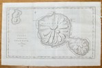 John Hawkesworth (1715–1773) – Chart of the Island Otaheite, Surveyed by Lieutenant J. Cook in 1769 – Copper Engraving (1773)