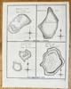 John Hawkesworth (1715–1773) – Charts of Savage Isle, Palmerston Isle, Turtle Isle, and Harveys Isle – Copper Engraving (1777)