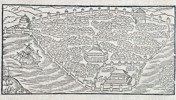 Sebastian Münster (1488–1552) – View of Constantinople with Fortifications – Woodcut (Circa 1550)
