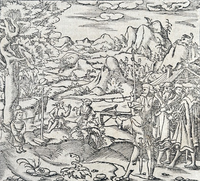 Sebastian Münster (1488–1552) – Battle or Confrontation in the German Lands – Woodcut (Circa 1550)