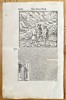 Sebastian Münster (1488–1552) – Noblemen and Peasant Figures in a Mountainous Landscape – Woodcut (Circa 1550)