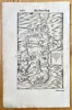 Sebastian Münster (1488–1552) – Map of Sardinia and Corsica – Woodcut (Circa 1550)