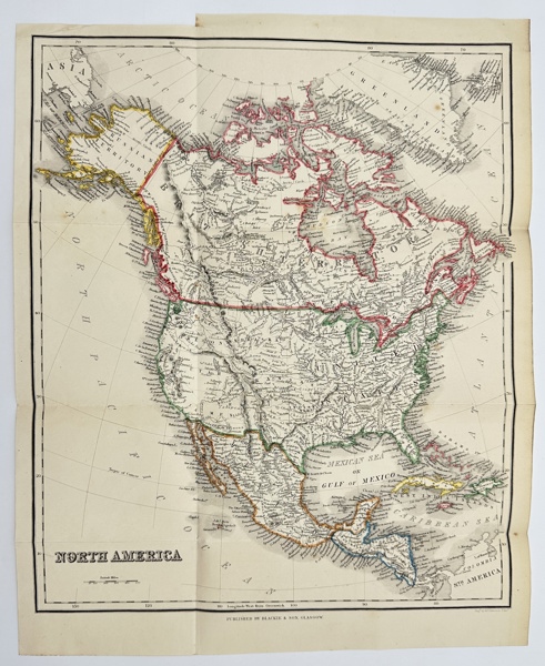 Edward Weller / Walter Graham Blackie - North America - United States, Canada - The Comprehensive Atlas & Geography of the world..