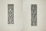 Giocondo Albertolli (1742–1839) – Set of 2: Ornamental Floral Motif and Ornamental Floral Design – Engraving (1770)