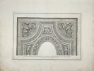 Giocondo Albertolli (1742–1839) – Set of 2: Geometric and Vegetal Design and Ceiling Design with Cherubs – Copper Engraving (1778–82)