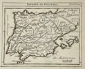 Henri Abraham Chatelain – Map of Spain and Portugal / Espagne – Engraving