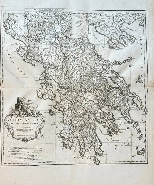Jean Baptiste Bourguignon d'Anville (1697–1782) – Map of Ancient Greece
