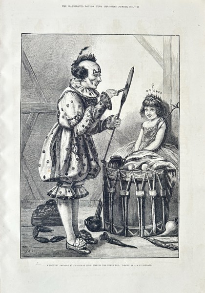 The Illustrated London News – A Country Theatre at Christmas Time Making