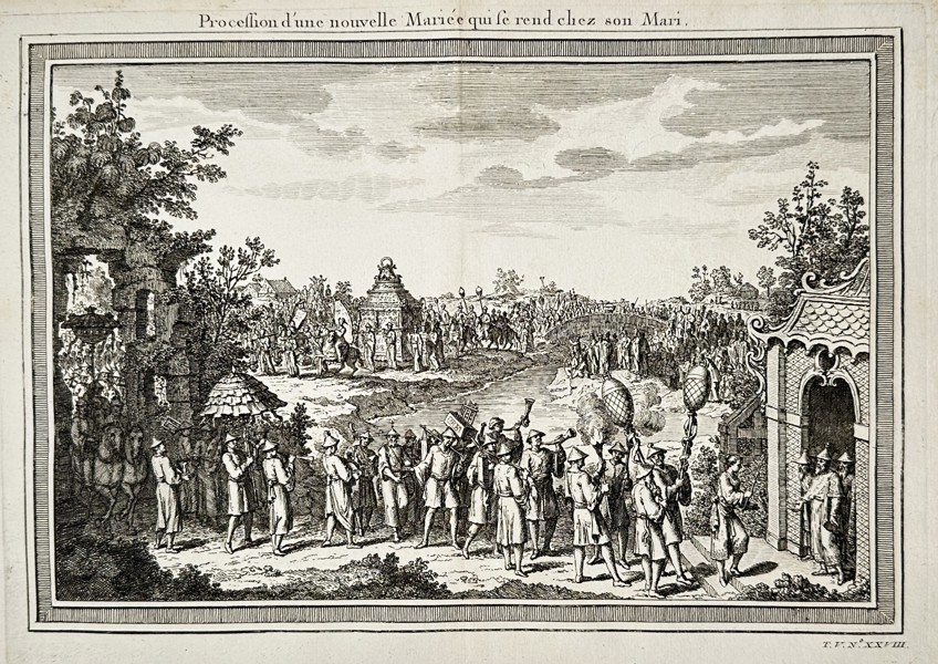 Jacob van der Schley (1715–1779) – Procession of a New Bride Who Goes to Her Husband – Engraving (circa 1746–1749)