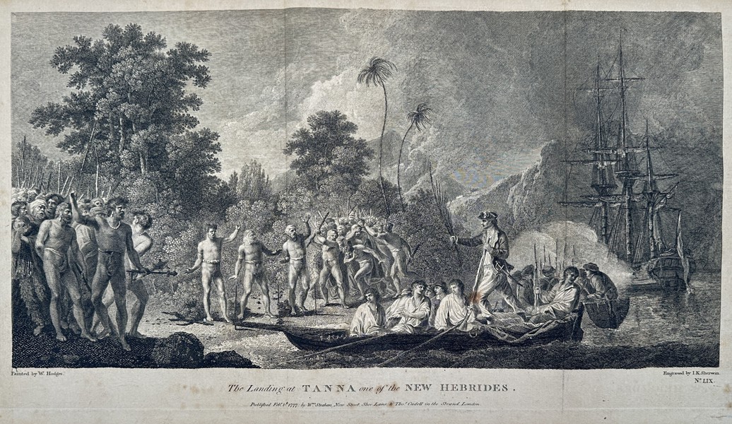 William Hodges (1744–1797) – The Landing at Tanna, one of the New Hebrides (Vanuatu) (1777)
