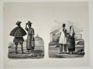 Louis Auguste de Sainson (1801–1887) – Manille: Tagalog Man and Woman, Mestizo Man and Woman (Philippines) – Lithograph (Circa 1833)