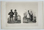 Louis Auguste de Sainson (1801–1887) – Manille: Tagalog Man and Woman, Mestizo Man and Woman (Philippines) – Lithograph (Circa 1833)