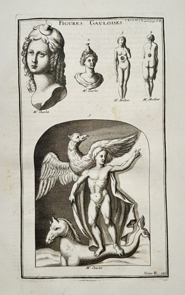 Bernard de Montfaucon (1655–1741) – Figures Gauloises (Gallic Figures) – Engraving (c. 1719)