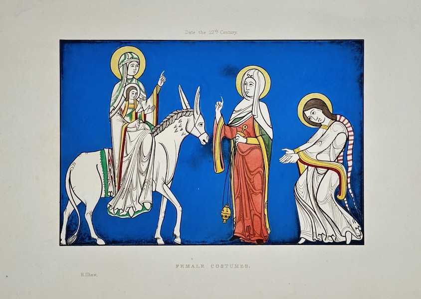 Henry Shaw (1800–1873) – Female Costumes – Lithograph with hand-coloring (c. 1843)